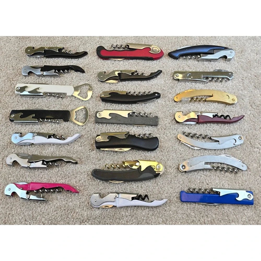 21 Wine Bottle Opener Corkscrew Lot Waiters Keys Bar Restaurant Bartender Bulk